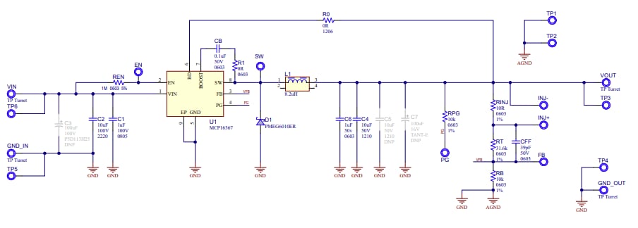Schematic - Microchip Technology MCP16367 Evaluation Board